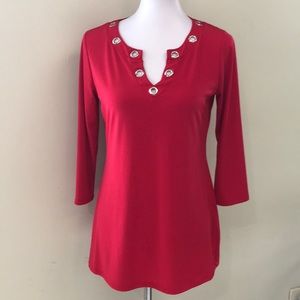 🌿Belldini Grommet Embellished Top